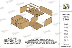 3D Wooden jewelry box Laser Cut. Small Gift Box SVG Product Image 2