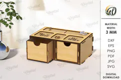 3D Wooden jewelry box Laser Cut. Small Gift Box SVG Product Image 1