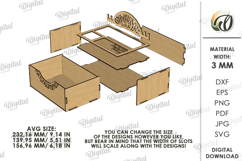 3D Wooden jewelry box Laser Cut. Small Gift Box SVG Product Image 2