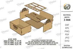 3D Wooden jewelry box Laser Cut. Small Gift Box SVG Product Image 2