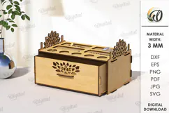 3D Wooden jewelry box Laser Cut. Small Gift Box SVG Product Image 1