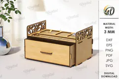 3D Wooden jewelry box Laser Cut. Small Gift Box SVG Product Image 1