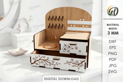 3D Jewelry Stands Bundle Laser Cut. Jewelry Organizer SVG Product Image 11