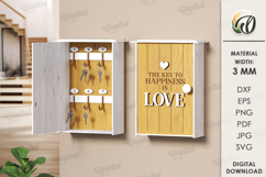 3D Key organizer box Laser Cut Bundle. Wooden Key Holder SV Product Image 7