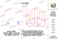 3D Key Holder Laser Cut. Wooden Key Holder Rack SVG Product Image 2