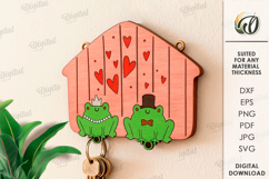 3D Key Holders Bundle Laser Cut. Wooden Key Holder Rack SVG Product Image 4