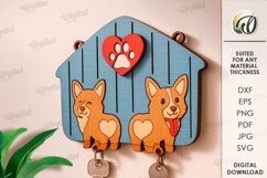 3D Key Holders Bundle Laser Cut. Wooden Key Holder Rack SVG Product Image 6