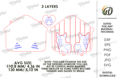 3D Key Holder Laser Cut. Wooden Key Holder Rack SVG Product Image 2