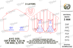 3D Key Holder Laser Cut. Wooden Key Holder Rack SVG Product Image 2