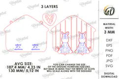 3D Key Holder Laser Cut. Wooden Key Holder Rack SVG Product Image 2
