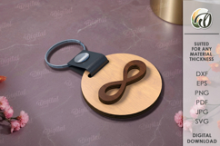 Wooden Keychain Laser Cut. Wooden acessories SVG Product Image 1