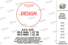 Wooden Keychain Laser Cut. Wooden acessories SVG Product Image 2