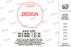 Wooden Keychain Laser Cut. Wooden acessories SVG Product Image 2