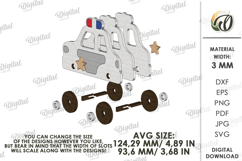 Wooden Kids Car Toys Bundle Laser Cut. Car On Wheels SVG Product Image 3