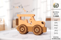 Wooden Kids Car Toys Bundle Laser Cut. Car On Wheels SVG Product Image 8