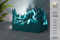Wooden Kids Lamp Laser Cut. Kids Nightlight SVG Product Image 1