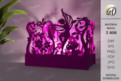 Wooden Kids Lamp Laser Cut. Kids Nightlight SVG Product Image 1