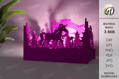 Wooden Kids Lamp Laser Cut. Kids Nightlight SVG Product Image 1