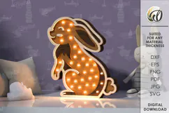 Wooden Kids Led Nightlight Laser Cut. Kids Night Lamp SVG Product Image 1