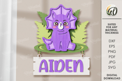 Wooden Kids Name Signs Bundle Lasercut. Kids room decor SVG Product Image 9