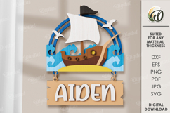Wooden Kids Name Signs Bundle Lasercut. Kids room decor SVG Product Image 10