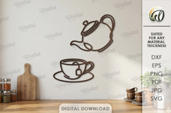 Kitchen Line Art Decor Laser Cut. Wall Decor SVG Product Image 1