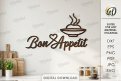 Kitchen Line Art Decor Laser Cut. Wall Decor SVG Product Image 1