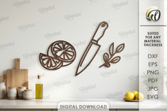 Kitchen Line Art Decors Bundle Laser Cut. Wall Decor SVG Product Image 9
