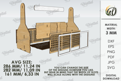 3D Kitchen organizer Laser cut. Napkin holder SVG. Coasters Product Image 2
