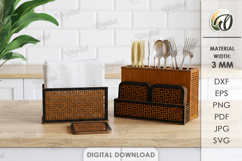 3D Kitchen organizer sets Bundle Laser cut. Napkin holder Product Image 5