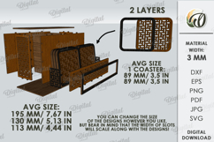 3D Kitchen organizer Laser cut. Napkin holder SVG. Coasters Product Image 2