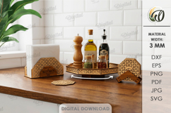 3D Kitchen organizer Laser cut. Napkin holder SVG. Coasters Product Image 1