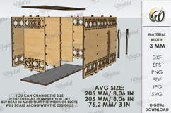 3D Kitchen organizer Laser cut. Napkin holder SVG. Coasters Product Image 2