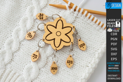 Knitting Stitch Markers Laser Cut | Crochet Progress Keeper Product Image 1