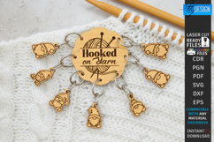 Knitting Stitch Markers Laser Cut | Crochet Progress Keeper Product Image 1