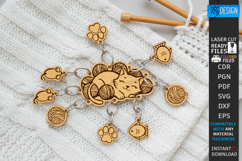 Knitting Stitch Markers Laser Cut | Crochet Progress Keeper Product Image 1