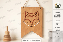 Lacing Banner Laser Cut. Nursery Wall Decor.Bunting Flag SVG Product Image 1