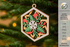 Christmas Layered Ornaments Bundle Lasercut.Christmas SVG Product Image 6