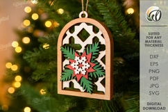 Christmas Layered Ornaments Bundle Lasercut.Christmas SVG Product Image 8