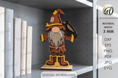 3D Layered Gnome Laser Cut. Standing Decor SVG Product Image 1
