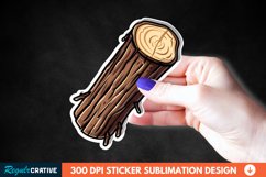 Wooden Log Sticker Clipart, Sticker PNG Clipart Product Image 1