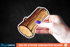 Wooden Log Sticker Clipart, Sticker PNG Clipart Product Image 1