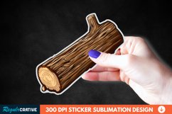 Wooden Log Sticker Clipart, Sticker PNG Clipart Product Image 1
