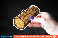 Wooden Log Sticker Clipart, Sticker PNG Clipart Product Image 1