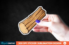 Wooden Log Sticker Clipart, Sticker PNG Clipart Product Image 1