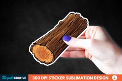 Wooden Log Sticker Clipart, Sticker PNG Clipart Product Image 1