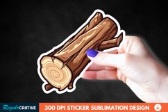Wooden Log Sticker Clipart, Sticker PNG Clipart Product Image 1