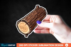 Wooden Log Sticker Clipart, Sticker PNG Clipart Product Image 1