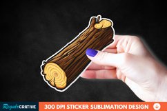 Wooden Log Sticker Clipart, Sticker PNG Clipart Product Image 1