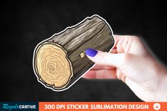 Wooden Log Sticker Clipart, Sticker PNG Clipart Product Image 1